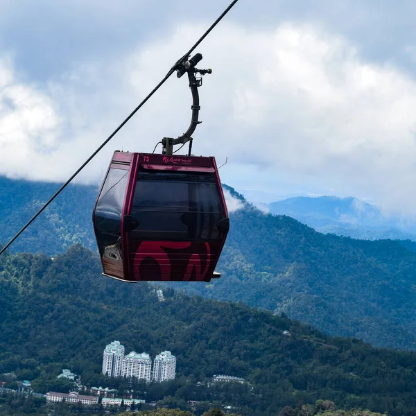 Sky View Chin Swee Caves Temple Skyway Cable Car Genting — Stock Photo, Image