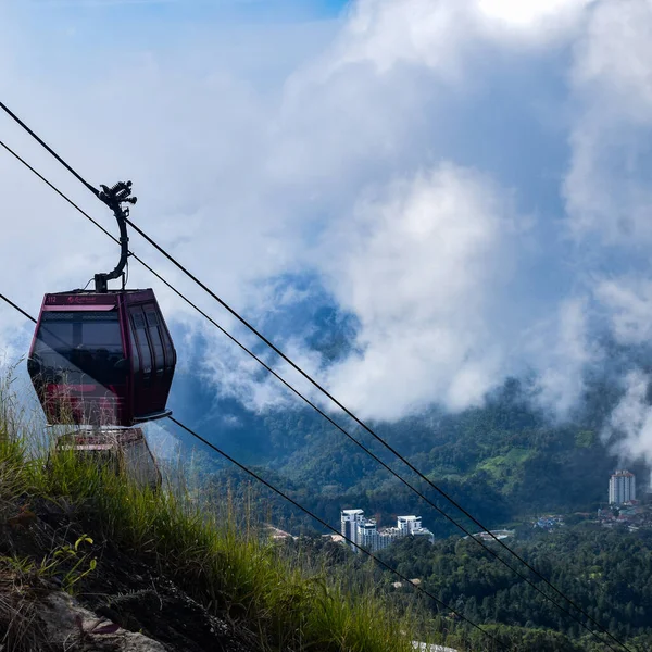 Vista Del Cielo Templo Las Cuevas Chin Swee Teleférico Carretera — Foto de Stock