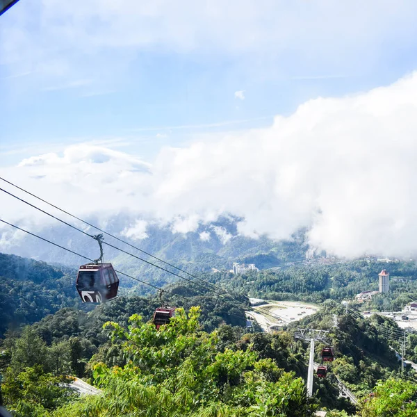 Vista Del Cielo Templo Las Cuevas Chin Swee Teleférico Carretera — Foto de Stock