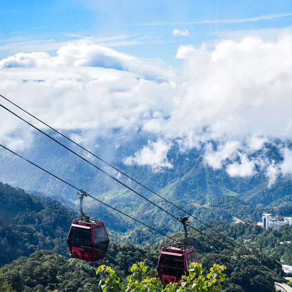 Himmelsblick Und Höhlentempel Chin Swee Auf Der Skyway Seilbahn Genting — Stockfoto