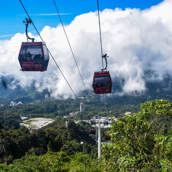 Vista Del Cielo Templo Las Cuevas Chin Swee Teleférico Carretera — Foto de Stock