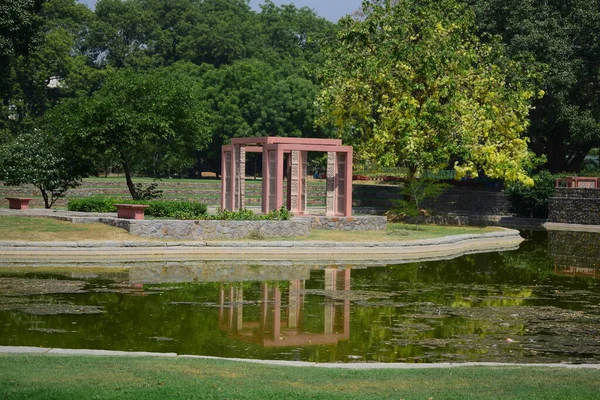 Εσωτερική Άποψη Του Τάφου Αρχιτεκτονικής Στο Φυτώριο Sunder Στο Δελχί — Φωτογραφία Αρχείου
