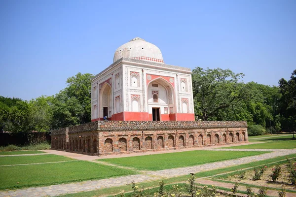 Delhi Deki Sunder Bakımevi Ndeki Mimari Mezarın Içerisi Gündüz Vakti — Stok fotoğraf