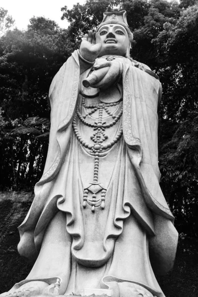 Статуя Гуань Інь Печерах Чин Сві Китайський Будда Верхній Частині — стокове фото