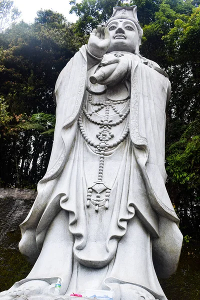 Статуя Гуань Інь Печерах Чин Сві Китайський Будда Верхній Частині — стокове фото