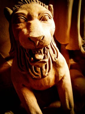 Durga Puja Festivali için Kumartuli 'de Hindu Tanrıça Durga Idol' un yapımı Kolkata, Batı Bengal, Hindistan 'da, Hindu Tanrıça Durga, Durga Idol - Durga puja Navrata, Batı Bengal, Hindistan