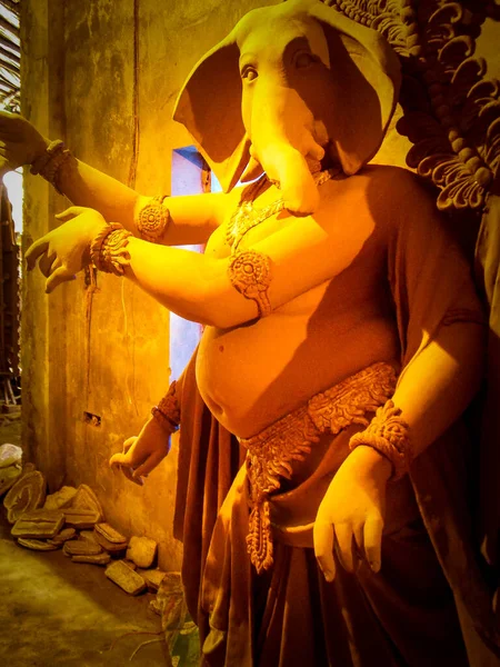 Création Déesse Hindoue Durga Idol Kumartuli Pour Festival Durga Puja — Photo