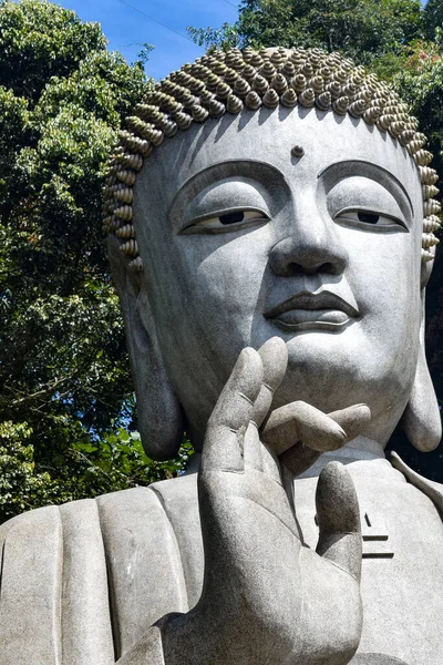 Кам Яна Будда Англ Stone Buddha Розташована Храмі Печер Чин — стокове фото