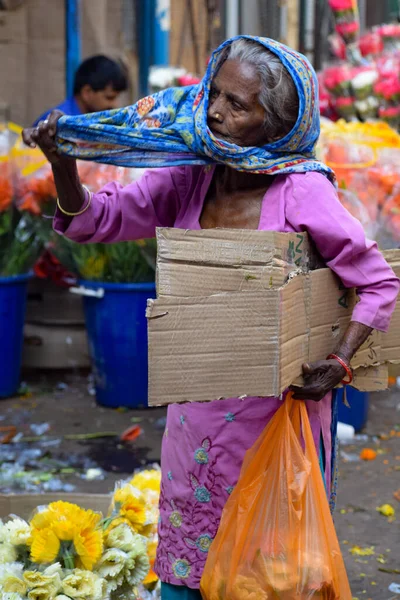 New Delhi India November 2019 Ghazipur Phool Mandi Flower Market — 스톡 사진