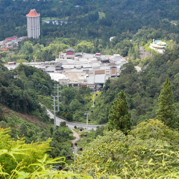 Sky View Chin Swee Caves Temple Skyway Cable Car Genting — Fotografia de Stock