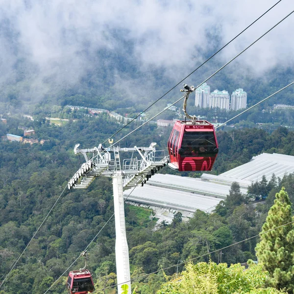 Himmelsblick Und Höhlentempel Chin Swee Auf Der Skyway Seilbahn Genting — Stockfoto