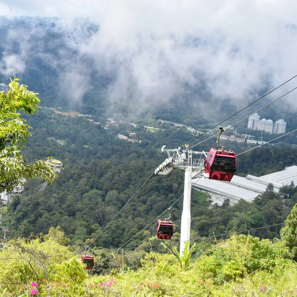 Vista Del Cielo Templo Las Cuevas Chin Swee Teleférico Carretera — Foto de Stock