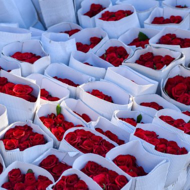 Ghazipur Phool Mandi çiçek pazarı sabahları Çin, Vietnam, Tayland ve Hindistan 'dan gelir.