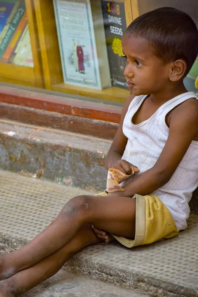 Old Delhi India December 2019 Street Child Old Delhi Eye — Stock Photo, Image