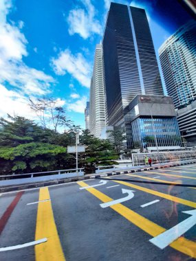 Kuala Lumpur, Malezya - 31 Aralık 2019: Akşam saatlerinde Kuala Lumpur 'da trafik manzarası