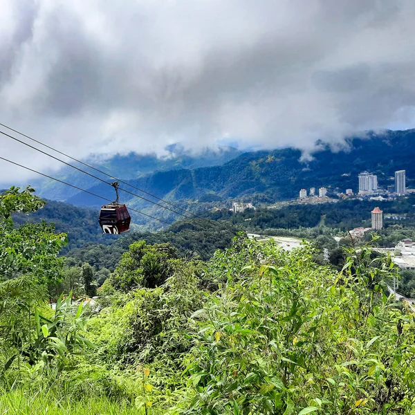 Himmelsblick Und Höhlentempel Chin Swee Auf Der Skyway Seilbahn Genting — Stockfoto