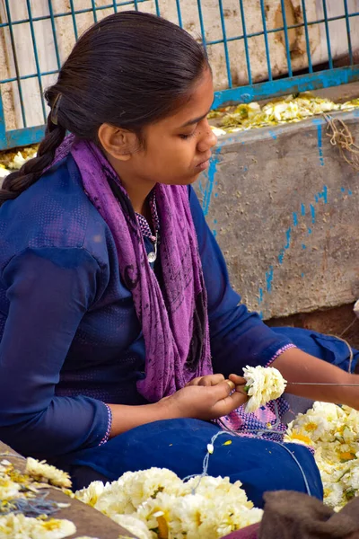 Nueva Delhi India Noviembre 2019 Situación Del Mercado Flores Ghazipur —  Fotos de Stock