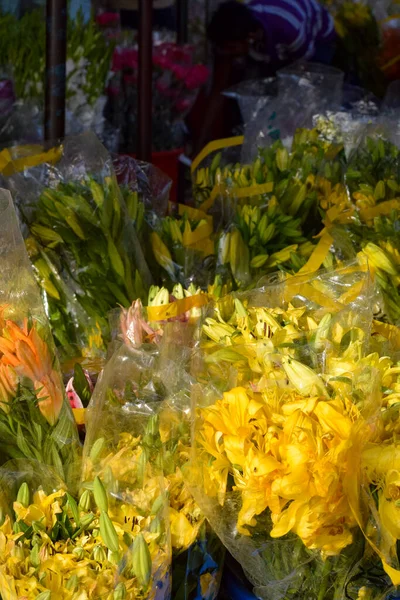 Situación Del Mercado Flores Ghazipur Mañana Flor Vino China Vietnam —  Fotos de Stock