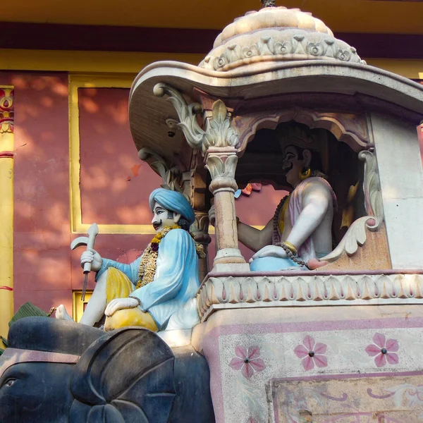 Εξωτερική Άποψη Του Sankat Mochan Hanuman Mandir Στην Αγορά Chandni — Φωτογραφία Αρχείου