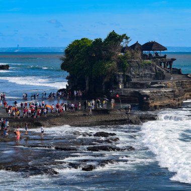 Akşamları Tanha Lot, Bali Endonezya, Güzel Tanha Sahil Manzarası Bali
