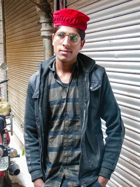 Old Delhi India Diciembre 2019 Hombre Con Diferentes Expresiones Durante — Foto de Stock