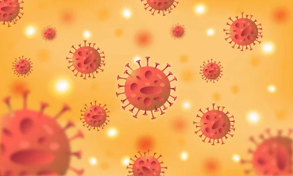 Virus Vector Achtergrond Met Platte Stijl — Stockvector