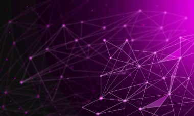 Parlayan parçacık ile soyut geometrik vektör arkaplanı