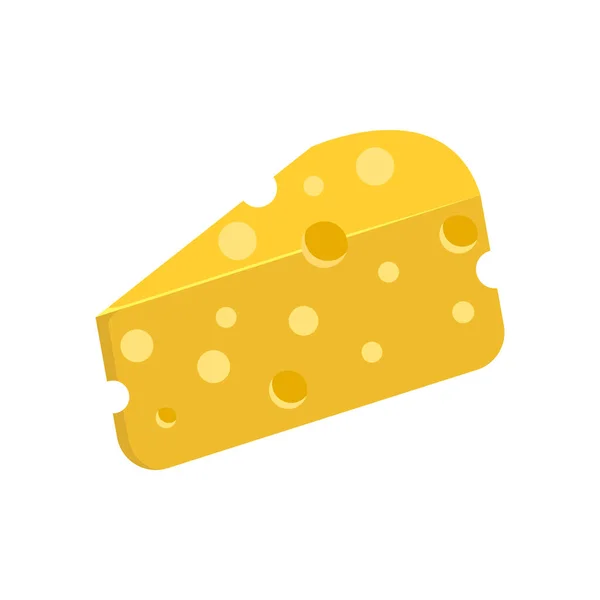 Peynir Ikonu Beyaz Arkaplanda Vektör Illüstrasyonu Yemek Web Sitesi Tasarımı — Stok Vektör