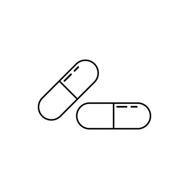 Hap kapsülü. Vektör çizimi. Web tasarımı için uygun