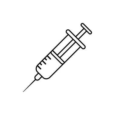Şırınga ikonu. Vektör çizimi. Web tasarımı için uygun
