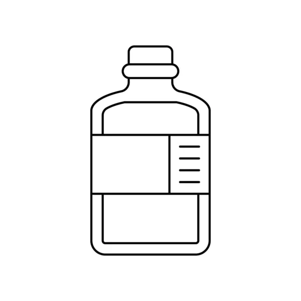 Icona Della Bottiglia Della Medicina Illustrazione Vettoriale Adatto Web Design — Vettoriale Stock
