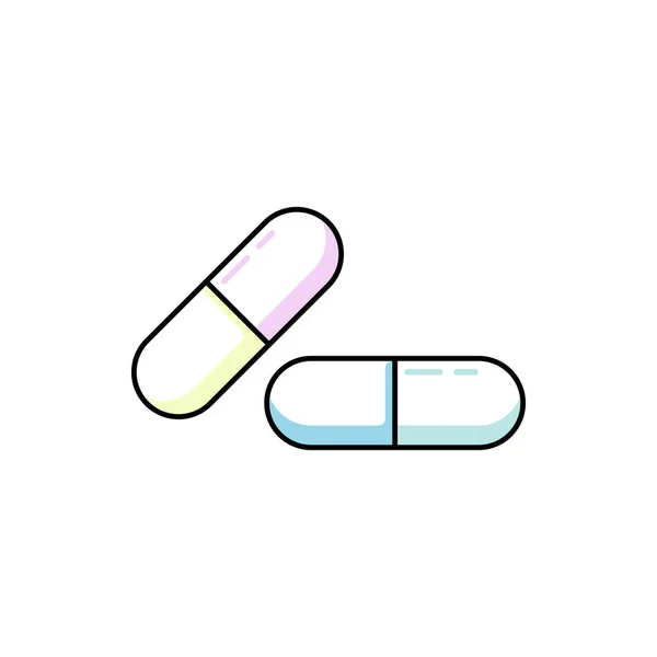 Pill Capsule Vector Illustration Suitable Web Design — Stock Vector