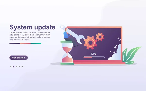 Concepto Actualización Del Sistema Proceso Actualización Actualización Del Sistema Sustitución — Vector de stock