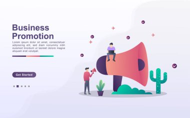 İniş sayfası tanıtım şablonu gradyan etkisi tarzında