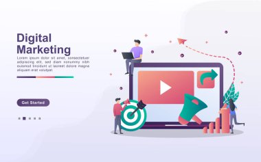 Gradyan efekt tarzında dijital pazarlama şablonu indiriliyor