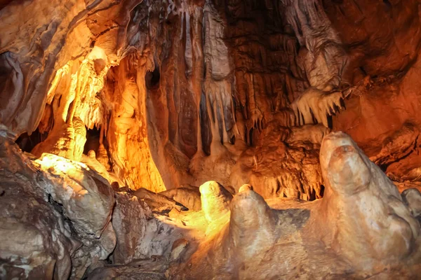 Stalactites Stalagmites Statues Made Salt Water Salt Cave Mountains — Stock Photo, Image