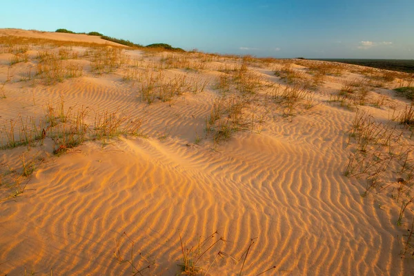 Bovenaanzicht Van Beroemde Duin Van Ponta Grossa Beach Icapui Ceara — Stockfoto