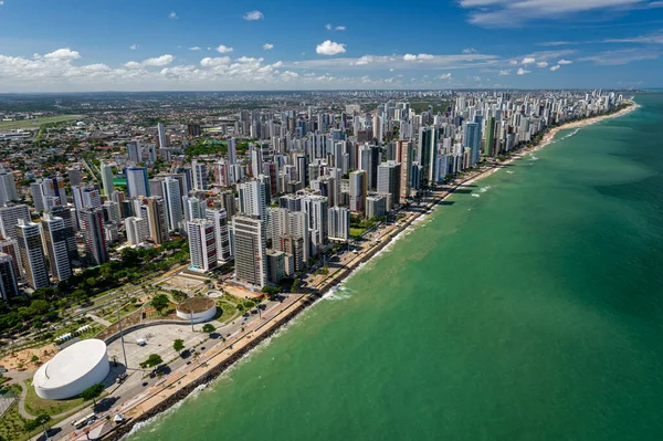 Praia Boa Viagem Recife Pernambuco Brasil Março 2014 Praia Urbana — Fotografia de Stock