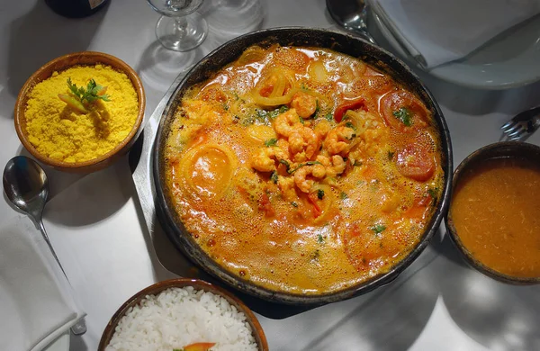 Gastronomie Shrimp Muqueca Köstliche Küche Aus Dem Nordosten Brasiliens — Stockfoto