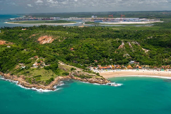 Calhetas Beach Poblíž Recife Pernambuco Brazílie Března2014 Letecký Pohled Blízkost — Stock fotografie