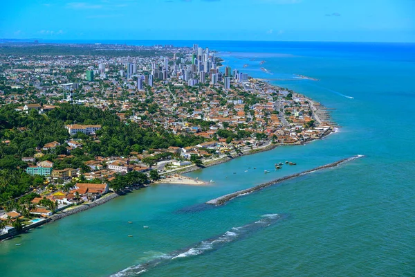 Praia Milagres Olinda Perto Recife Pernambuco Brasil Março 2014 Vista — Fotografia de Stock