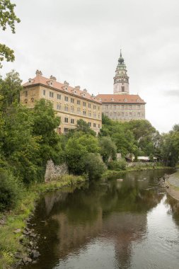 Çek Cumhuriyeti Cesky Krumlov 'da yağmurlu bir gün