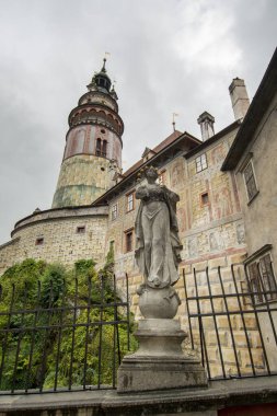 Çek Cumhuriyeti Cesky Krumlov 'da yağmurlu bir gün