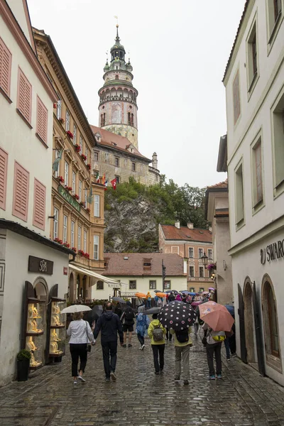 Çek Cumhuriyeti Cesky Krumlov Yağmurlu Bir Gün — Stok fotoğraf