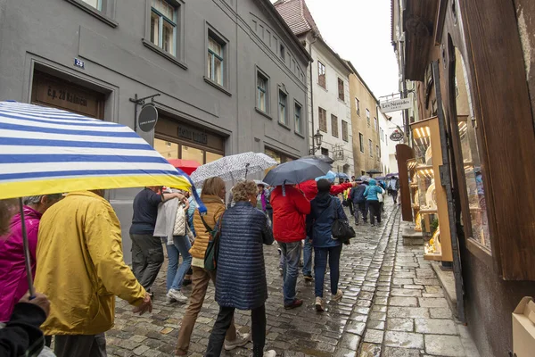 Çek Cumhuriyeti Cesky Krumlov Yağmurlu Bir Gün — Stok fotoğraf