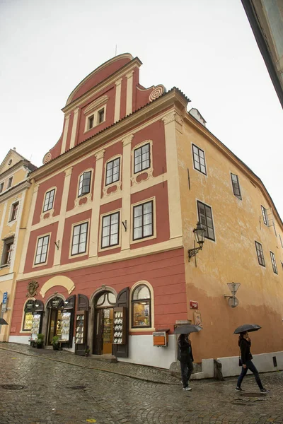 Rainy Day Cesky Krumlov Czech Republic — Stock Photo, Image