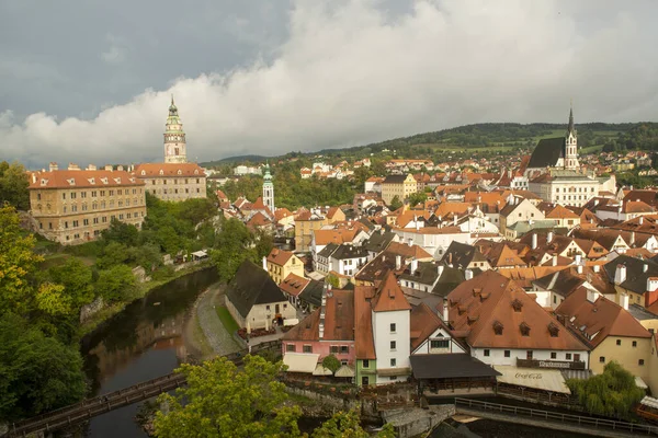 Regndag Cesky Krumlov Tjeckien — Stockfoto