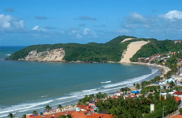 Ponta Negra ชายหาดและ Morro Careca Natal Rio Grande Nucle ในว รูปภาพสต็อกที่ปลอดค่าลิขสิทธิ์