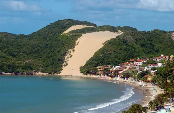Ponta Negra ชายหาดและ Morro Careca Natal Rio Grande Nucle ในว ภาพสต็อก