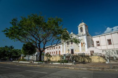 Sao Luis, Maranhao, Brezilya 6 Ağustos 2016. Nossa Kilisesi Sinyora do Carmo tarihi merkezde.